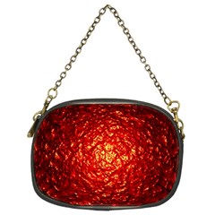 Abstract Red Lava Effect Chain Purses (Two Sides) 