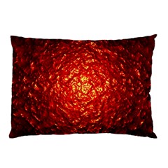 Abstract Red Lava Effect Pillow Case