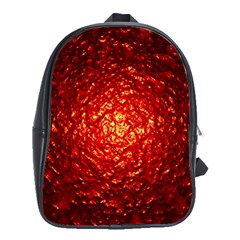 Abstract Red Lava Effect School Bags(Large) 