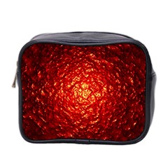 Abstract Red Lava Effect Mini Toiletries Bag 2-side by Simbadda