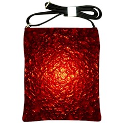 Abstract Red Lava Effect Shoulder Sling Bags