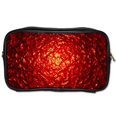 Abstract Red Lava Effect Toiletries Bags 2-Side