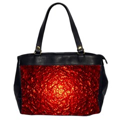 Abstract Red Lava Effect Office Handbags (2 Sides) 