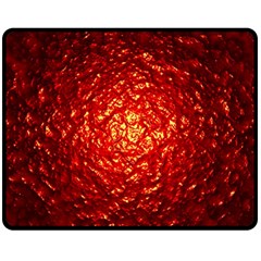 Abstract Red Lava Effect Fleece Blanket (Medium) 