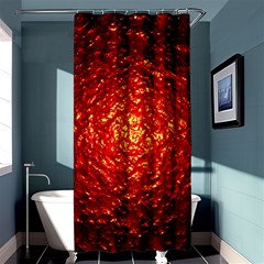 Abstract Red Lava Effect Shower Curtain 36  x 72  (Stall) 