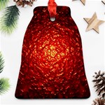 Abstract Red Lava Effect Bell Ornament (Two Sides) Front