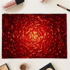 Abstract Red Lava Effect Cosmetic Bag (XXL) 