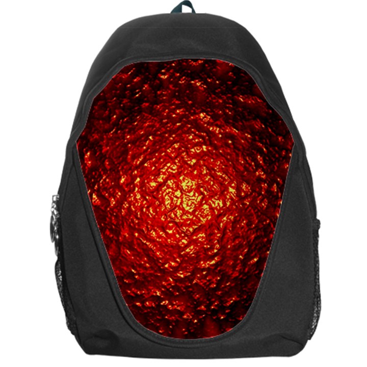 Abstract Red Lava Effect Backpack Bag