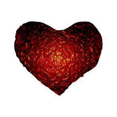 Abstract Red Lava Effect Standard 16  Premium Heart Shape Cushions