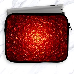 Abstract Red Lava Effect Apple iPad 2/3/4 Zipper Cases