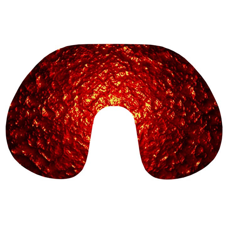 Abstract Red Lava Effect Travel Neck Pillows