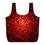 Abstract Red Lava Effect Full Print Recycle Bags (L)  Front