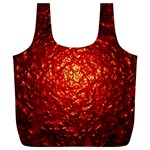 Abstract Red Lava Effect Full Print Recycle Bags (L)  Back