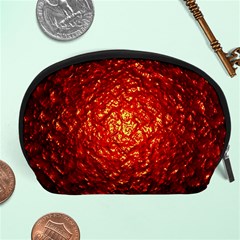 Abstract Red Lava Effect Accessory Pouches (Large) 