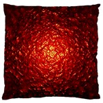 Abstract Red Lava Effect Standard Flano Cushion Case (One Side) Front