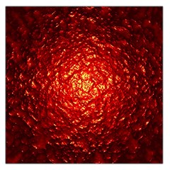 Abstract Red Lava Effect Large Satin Scarf (Square)