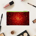 Abstract Red Lava Effect Cosmetic Bag (XS) Back