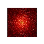 Abstract Red Lava Effect Satin Bandana Scarf Front