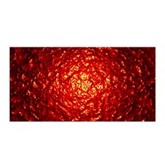 Abstract Red Lava Effect Satin Wrap