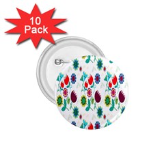 Lindas Flores Colorful Flower Pattern 1 75  Buttons (10 Pack) by Simbadda