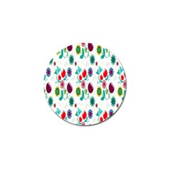 Lindas Flores Colorful Flower Pattern Golf Ball Marker by Simbadda