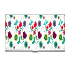 Lindas Flores Colorful Flower Pattern Business Card Holders by Simbadda