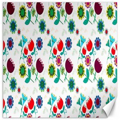 Lindas Flores Colorful Flower Pattern Canvas 16  X 16   by Simbadda