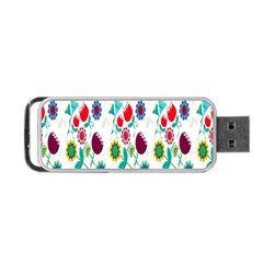 Lindas Flores Colorful Flower Pattern Portable Usb Flash (one Side) by Simbadda