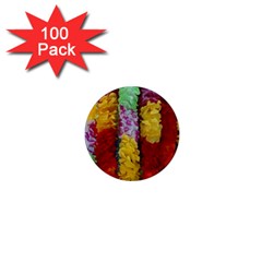 Colorful Hawaiian Lei Flowers 1  Mini Magnets (100 Pack)  by Simbadda