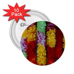 Colorful Hawaiian Lei Flowers 2 25  Buttons (10 Pack)  by Simbadda