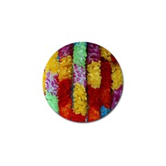 Colorful Hawaiian Lei Flowers Golf Ball Marker by Simbadda