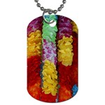 Colorful Hawaiian Lei Flowers Dog Tag (Two Sides) Front