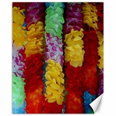 Colorful Hawaiian Lei Flowers Canvas 16  X 20   by Simbadda