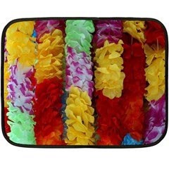 Colorful Hawaiian Lei Flowers Fleece Blanket (mini) by Simbadda