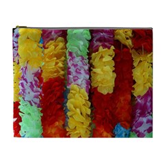 Colorful Hawaiian Lei Flowers Cosmetic Bag (xl) by Simbadda