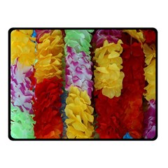 Colorful Hawaiian Lei Flowers Fleece Blanket (small) by Simbadda