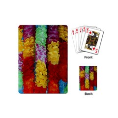 Colorful Hawaiian Lei Flowers Playing Cards (mini)  by Simbadda