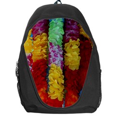 Colorful Hawaiian Lei Flowers Backpack Bag by Simbadda