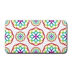 Geometric Circles Seamless Rainbow Colors Geometric Circles Seamless Pattern On White Background Medium Bar Mats