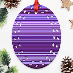 Stripe Colorful Background Oval Filigree Ornament (two Sides) by Simbadda