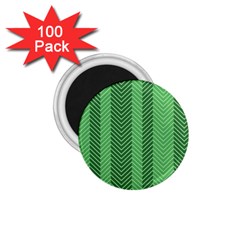 Green Herringbone Pattern Background Wallpaper 1 75  Magnets (100 Pack)  by Simbadda