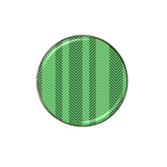 Green Herringbone Pattern Background Wallpaper Hat Clip Ball Marker (4 Pack) by Simbadda