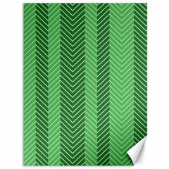 Green Herringbone Pattern Background Wallpaper Canvas 36  X 48   by Simbadda