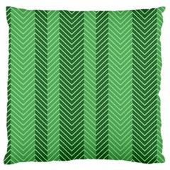 Green Herringbone Pattern Background Wallpaper Standard Flano Cushion Case (two Sides) by Simbadda