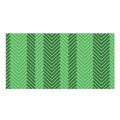 Green Herringbone Pattern Background Wallpaper Satin Shawl by Simbadda