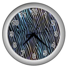 Abstract Background Wallpaper Wall Clocks (silver) 