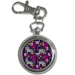 Colorful Elephants Love Background Key Chain Watches Front