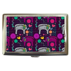 Colorful Elephants Love Background Cigarette Money Cases