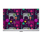 Colorful Elephants Love Background Business Card Holders Front