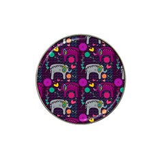 Colorful Elephants Love Background Hat Clip Ball Marker (4 pack)